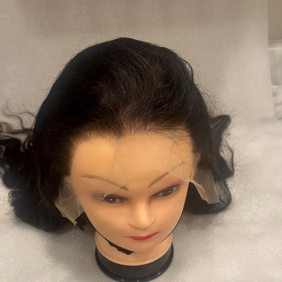 Beracca Human Hair Other - Elegant Black Lace Front Wig